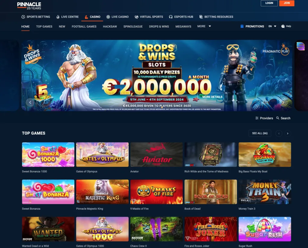 Pinnacle Casino informações